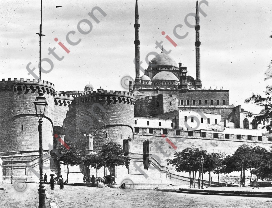 Moschee Mohammad Alis in Kairo | Mohammad Ali &#039;s Mosque in Cairo - Foto foticon-simon-008-011-sw.jpg | foticon.de - Bilddatenbank für Motive aus Geschichte und Kultur